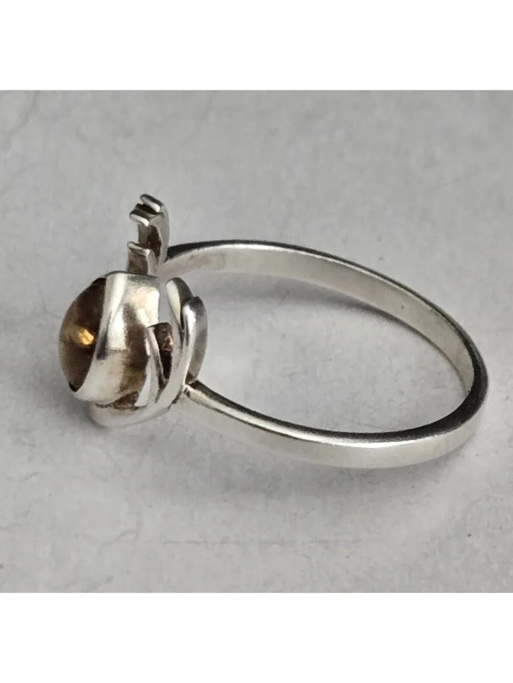Unique Hand-Crafted Vintage Sterling Silver Deer Antler Ring - Size 7.75